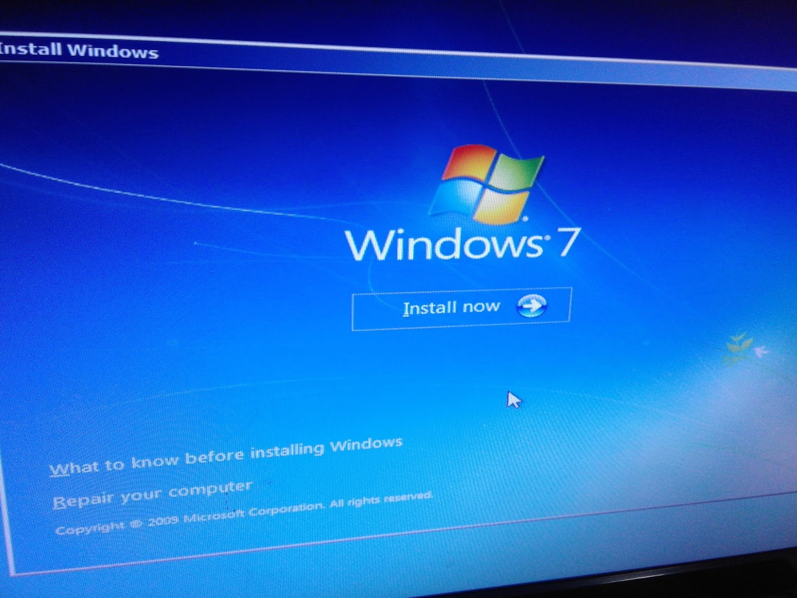 cara instal ulang windows 7